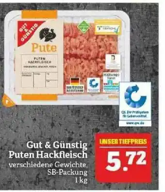 Marktkauf Gut & Günstig Puten Hackfleisch Angebot