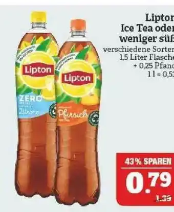 Marktkauf Lipton Ice Tea Oder Weniger Süß Angebot