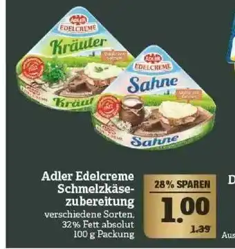 Marktkauf Adler Edelcreme Schmelzkäse Zubereitung Angebot