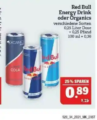 Marktkauf Red Bull Energy Drink Oder Organics Angebot