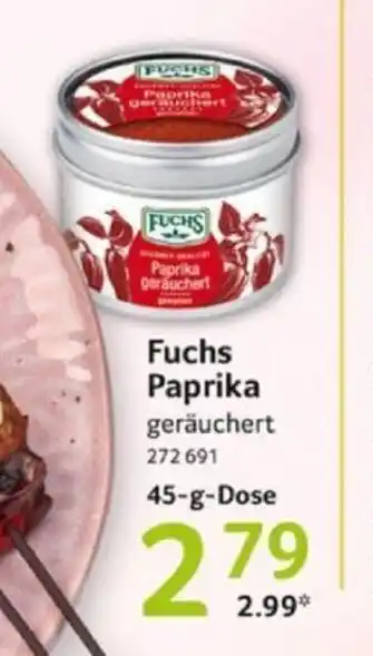 Selgros FUCHS Paprika geräuchert 45g Angebot