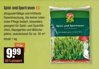 V Baumarkt degro Spiel- und Sportrasen 1kg Angebot