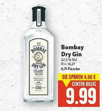 E-Center Bombay Dry Gin Angebot