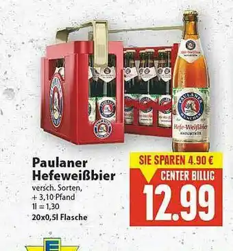 E-Center Paulaner Hefeweißbier Angebot