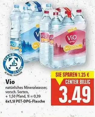 E-Center Vio Natürliches Mineralwasser Angebot