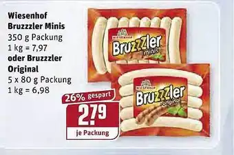 REWE Kaufpark Wiesenhof Bruzzler Minis 350g Oder Bruzzler Original 5x80g Angebot