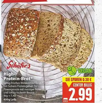 E-Center Schäfer's High Protein-brot Angebot