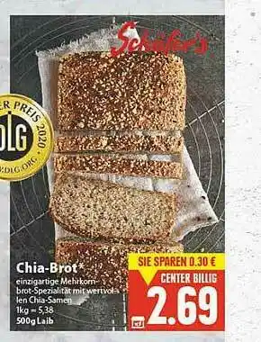 E-Center Schäfer's Chia-brot Angebot