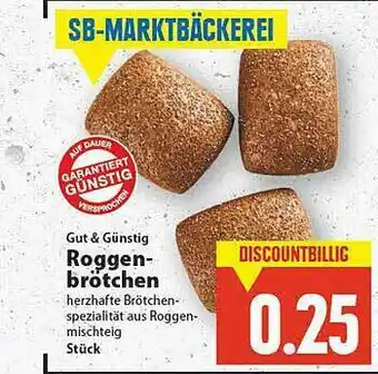 E-Center Gut & Günstig Roggen Brotchen Angebot