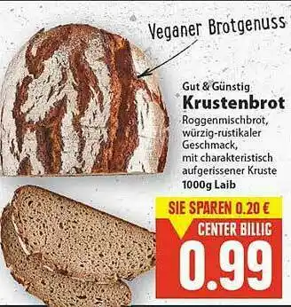 E-Center Gut & Günstig Krustenbrot Angebot