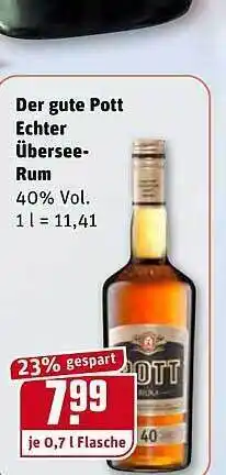 REWE Kaufpark Der Gute Pott Echter überseerum 0,7L Angebot