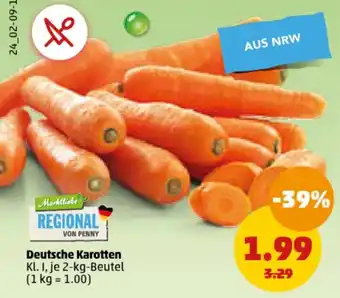 PENNY Marktliebe Deutsche Karotten Kl. I, je 2-kg-Beutel Angebot