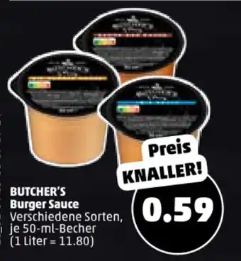 PENNY BUTCHER'S Burger Sauce Verschiedene Sorten, je 50-ml-Becher Angebot