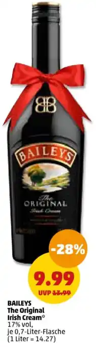 PENNY BAILEYS The Original Irish Cream* je 0,7-Liter-Flasche Angebot