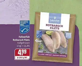 REWE Kaufpark Followfish Rotbarsch Filets 360g Angebot