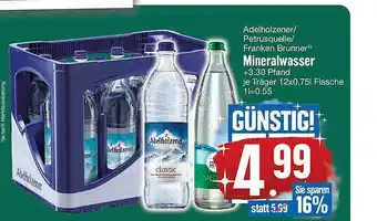 Edeka Adelholzener, Petrusquelle Oder Franken Brunner Mineralwasser Angebot