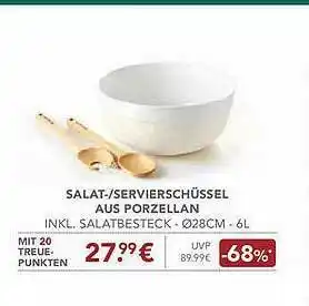 Edeka Salat- Servierschüssel Aus Porzellan Angebot