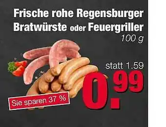 Edeka Scherer Frische Rohe Regensburger Bratwürste Oder Feuergriller Angebot