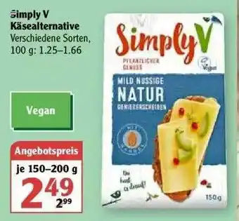 Globus Simply V Käsealternative Angebot