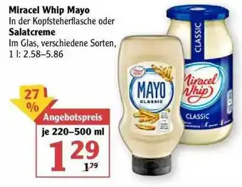 Globus Miracel Whip Mayo Salatcreme Angebot