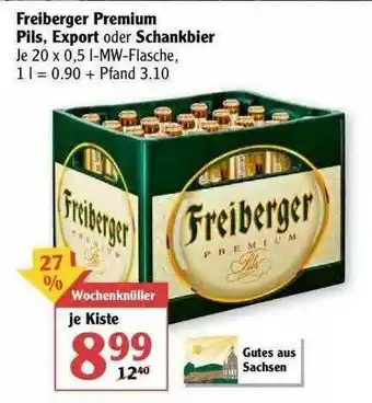 Globus Freiberger Premium Pils Export Oder Schankbier Angebot