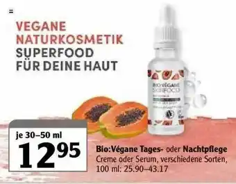 Globus Bio:végane Tages- Oder Nachtpflege Angebot