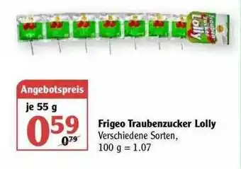 Globus Frigeo Traubenzucker Lolly Angebot