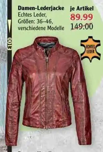 Globus Damen Lederjacke Angebot