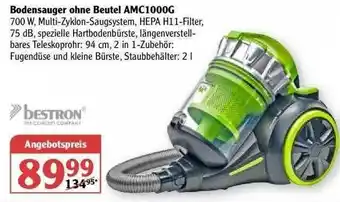 Globus Bestron Bodensauger Ohne Beutel Amc1000g Angebot