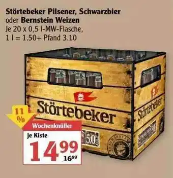 Globus Störtebeker Pilsener, Schwarzbier Oder Bernstein Weizen Angebot