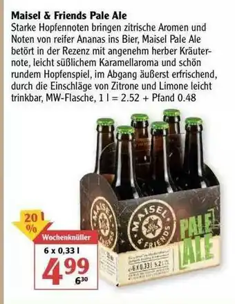 Globus Maisel & Friends Pale Ale Angebot