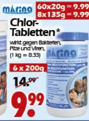 Wreesmann Marina Chlor Tabletten 6x200g Angebot