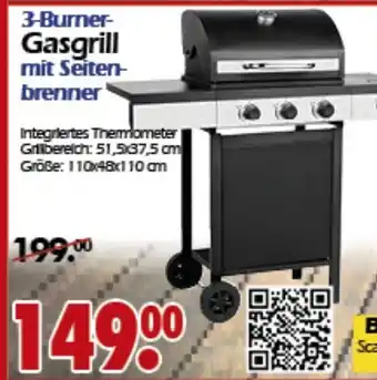 Wreesmann 3 Burner Gasgrill mit Seitenbrenner Angebot