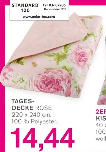 KODi TAGES-DECKE ROSE 220 x 240 cm. 100% Polyester. Angebot