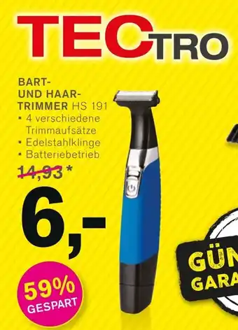 KODi TECTRO BART-UND HAAR-TRIMMER HS 191 Angebot