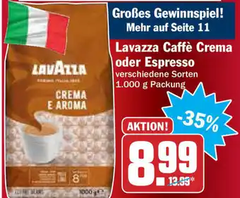 Hit Lavazza Caffè Crema oder Espresso 1000g Angebot