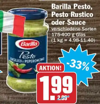 Hit Barilla Pesto, Pesto Rustico oder Sauce 175-400g Angebot