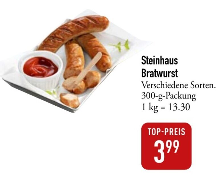 Steinhaus Bratwurst 300g Angebot bei Galeria Markthalle