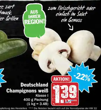 Hit Deutschland Champignons weiß 400g Angebot