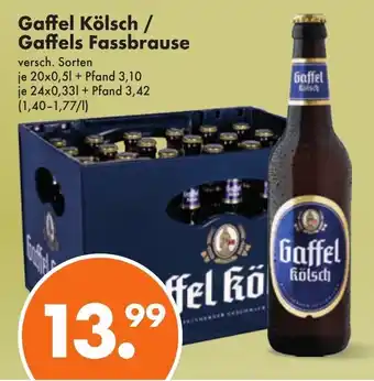 Trink und Spare Gaffel Kölsch / Gaffels Fassbrause 20*500/24*330ml Angebot