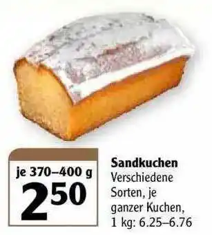 Globus Sandkuchen Angebot