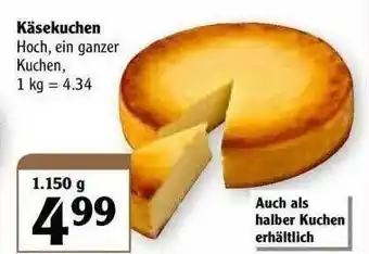 Globus Käsekuchen Angebot