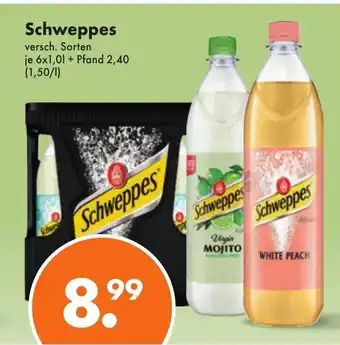 Trink und Spare Schweppes versch. Sorten 6*1L Angebot