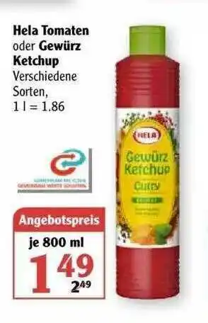 Globus Hela Tomaten Oder Gewurz Ketchup Angebot