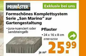 Globus Baumarkt Primaster Fromschönes Komplettsystem Serie „san Marino” Zur Gartengestaltung Angebot