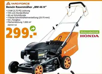 Globus Baumarkt Yard Force Benzin Rasenmäher „bm 46h” Angebot