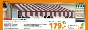 Globus Baumarkt Trendline Gelenkarm-markise Angebot