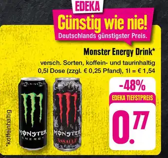 Edeka Monster Energy Drink* 500ml Angebot