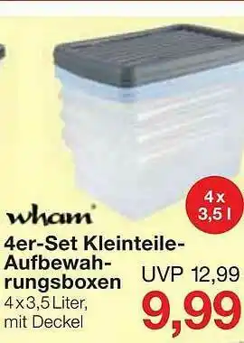 Jawoll Wham 4er-set Kleinteil-aufbewahrungsboxen Angebot