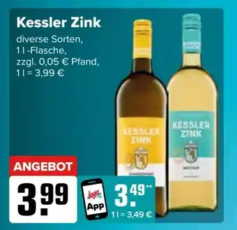 Logo Getränkemarkt Kessler Zink diverse Sorten, 1L Angebot